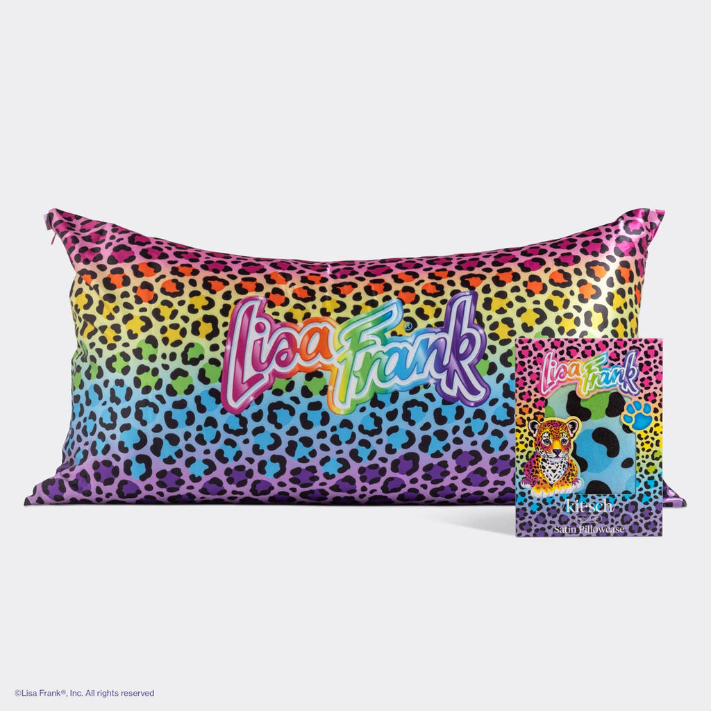 Lisa Frank x Kitsch King Satin Pillowcase - Rainbow Leopard