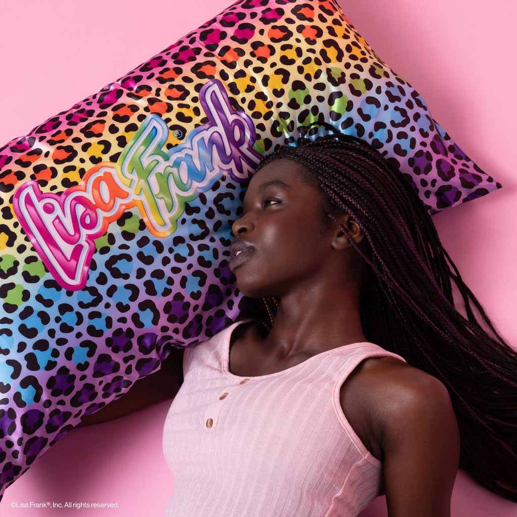 Lisa Frank x Kitsch King Satin Pillowcase - Rainbow Leopard