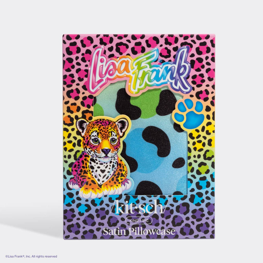Lisa Frank x Kitsch King Satin Pillowcase - Rainbow Leopard